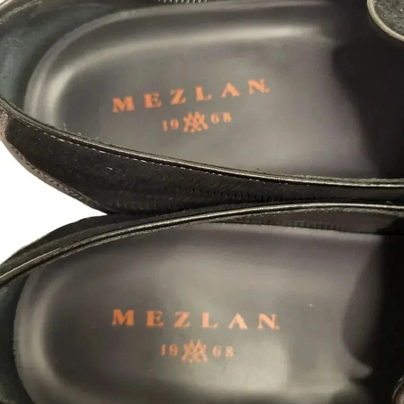 MEZLAN ROGIER MEN'S CALFSKIN & SUEDE LOAFERS Black SIZE 11 M - Picture 4 of 10